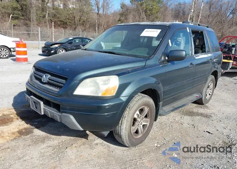 2003 Honda Pilot Ex-L из США, поврежденный, VIN 2HKYF18533H569245